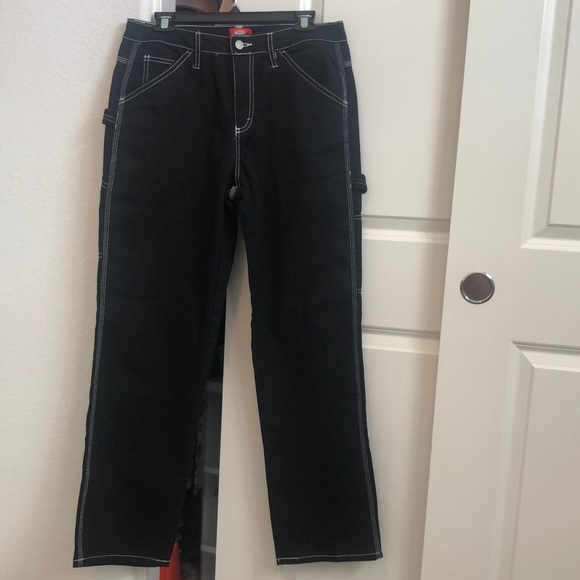 Dickies High Waisted Carpenter Pants- Black - Picture 1 of 5